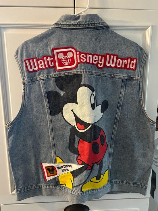 Disney Jackets & Blazers - Walt Disney World Vault Collection Light Blue Denim Vest